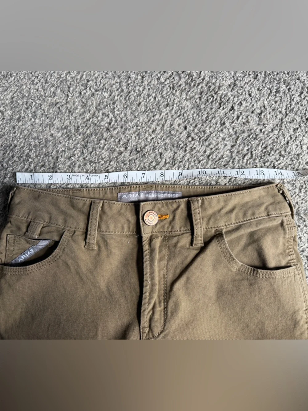 Ariat Brown Cargo Work Pants with Utility Pocket - Picture 3 of 16